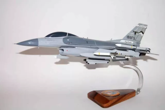 Lockheed Martin® F-16 Fighting Falcon®, 186th Fighter Squadron, 18" Mahogany