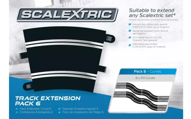 Scalextric C8556 Trackk Extentsion Pack 6 (8 Curves) - In Stock - Save 15%