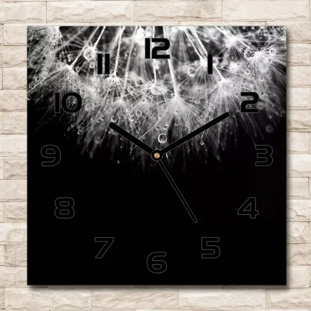 Reloj Decorativo de Vidrio Templado Estilo Moderno 30x30 Bola de soplado Flores