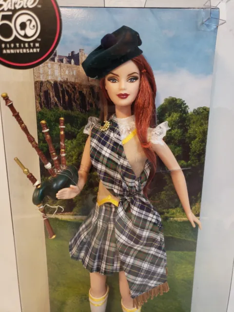 Scotland Barbie 50Th Anniversary Dotw Dolls Of The World 2008 Mattel N4973 Nrfb 2