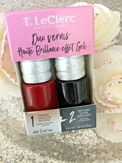 Vernis à Ongles T. Leclerc - Pourpre Électrique - Fortifiant - Sans Parabène - Neuf Sous Blister - EAN 3595892060890