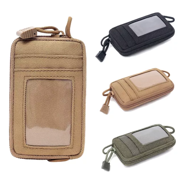 Tactical Front Card Pocket Bag Keychain Pouch Wallet Coin Purse EDC Belt Pack US