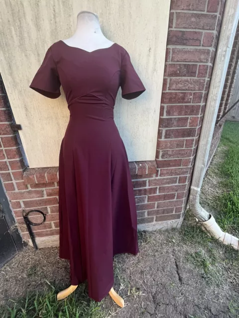 VINTAGE Simco Formal Wear Fine Arts LONG Dress xs