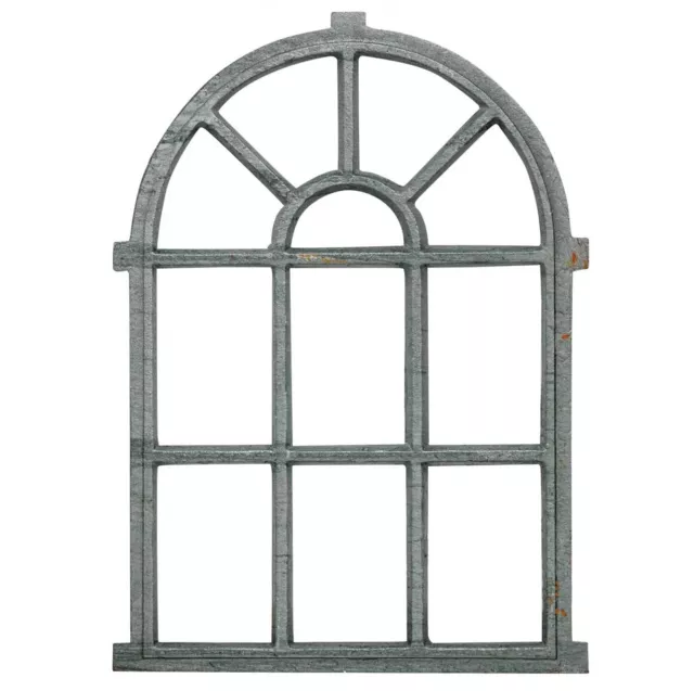 Fenêtre de grange à barreaux fer forgé / rouille style antique 92cm (z)