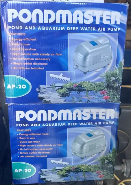 Pondmaster AP 20 Air Pump 04520 Pond Aerator Plus FREE Repair Diaphragm Kit
