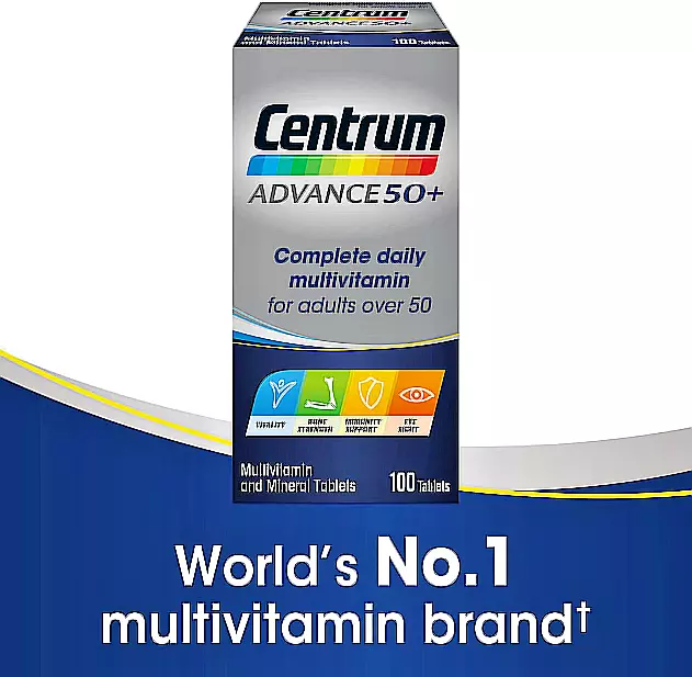 Centrum Advance 50+ | Complete Multivitamin & Mineral Tablets | 100 Tablets