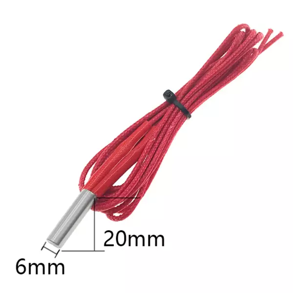 12v 40w Ceramic Heater Cartridge & Cable 6mm x 20mm Element Hot End 3D Printer 2