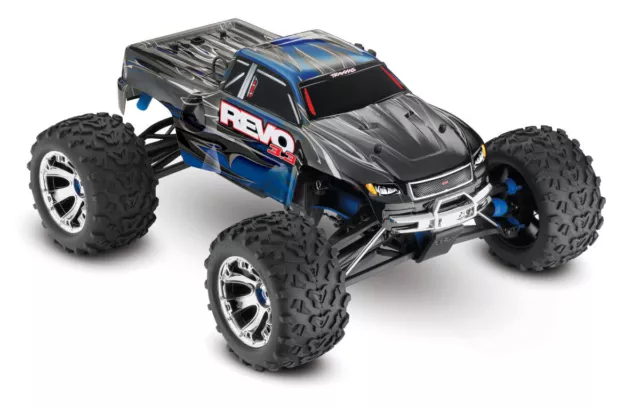 Traxxas Revo Blau RTR 3.3R Nitro Monster Truck TQi WL TSM 53097-3 Verbrenner