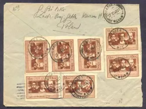 Poland To Argentina Airmail Cover 1948 Strip x 3+Pair+2