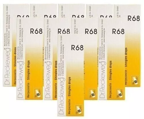 Paquet de 10 Dr. Reckeweg R68 bardeaux éruption cutanée goutte 22 ml