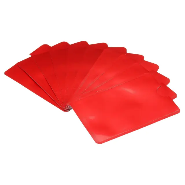 RFID Blocking Credit Card Sleeves Protector NFC Holder Red 30Pcs