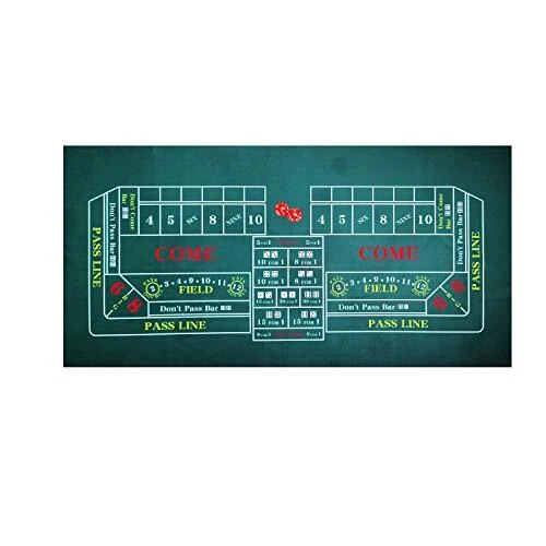 WALIKEN Tabletop Casino Felt 36"x72" for Craps Casino Table Top Felt Layout Mat