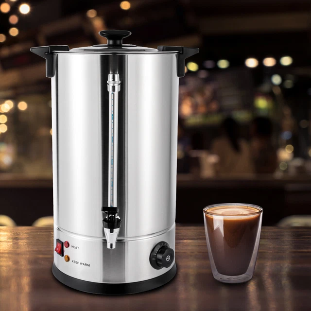 Electric 15L Catering Hot Water Boiler Commercial Coffee Tea Urn Stainless Steel
