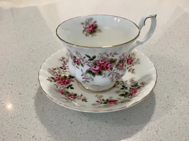 Vintage Royal Albert Bone China Lavender Rose Tea Cup And Saucer