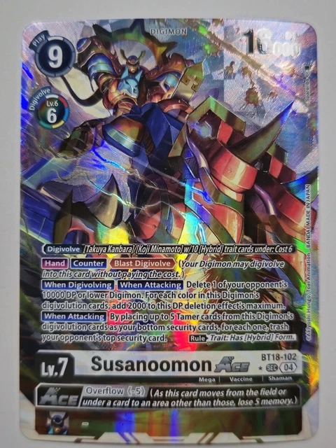 BT18-102 SUSANOOMON ACE : Secret Rare Alt Art Digimon Card : BT18-19:  Special Bo 16.40 - PicClick UK