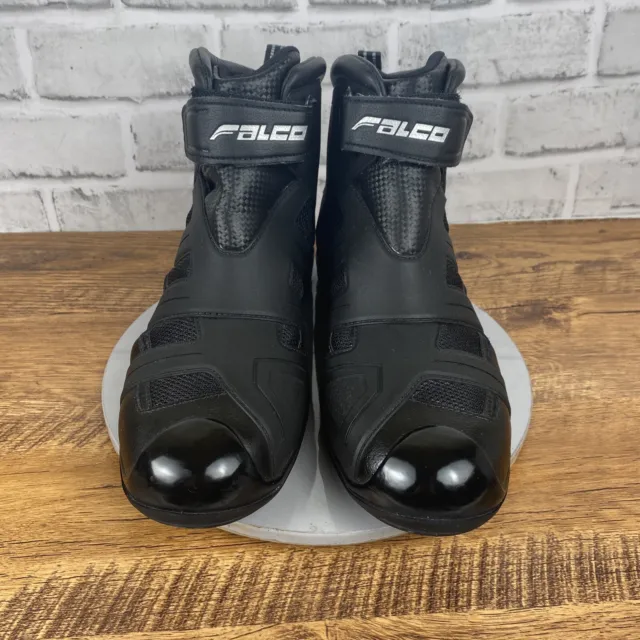 FALCO Women’s Motorcycle Boots Made In Italy Size 42 US 11.5 Black