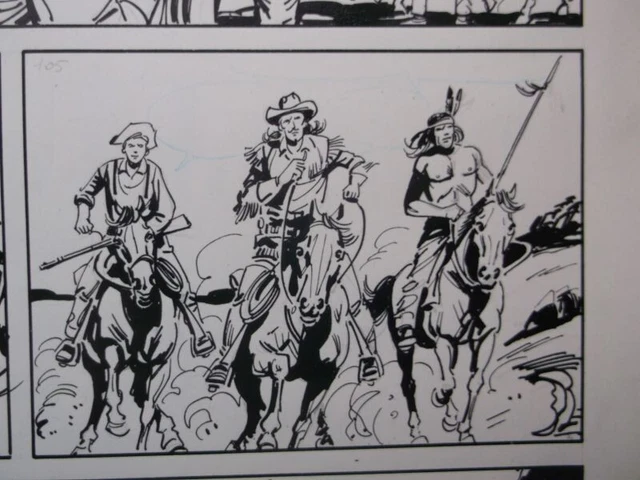 FUMETTO DISEGNO ORIGINALE BUFFALO BILL (Bastei Verlag): il cavaliere ...