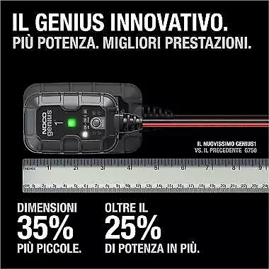 Caricabatteria + Mantenitore 6V & 12V 1A Noco Genius 3