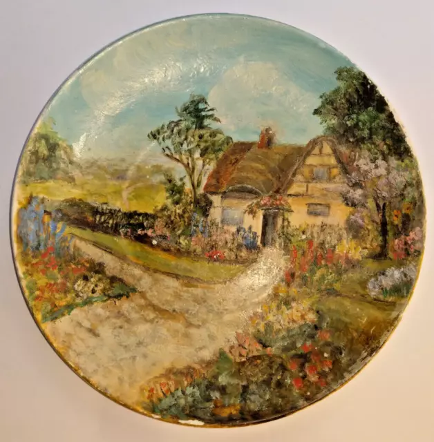 1940s Hand Painted Art Pottery Plate Thomas Forester & Sons Ltd