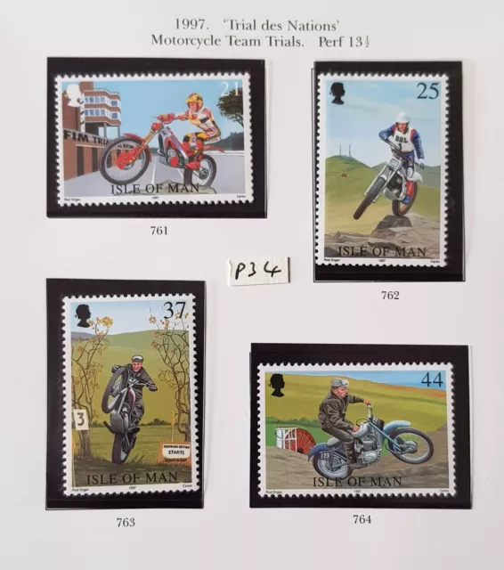 Iom Tt Trials 1997  Sg761 To 764      4 Stamps Mint  Ref P34