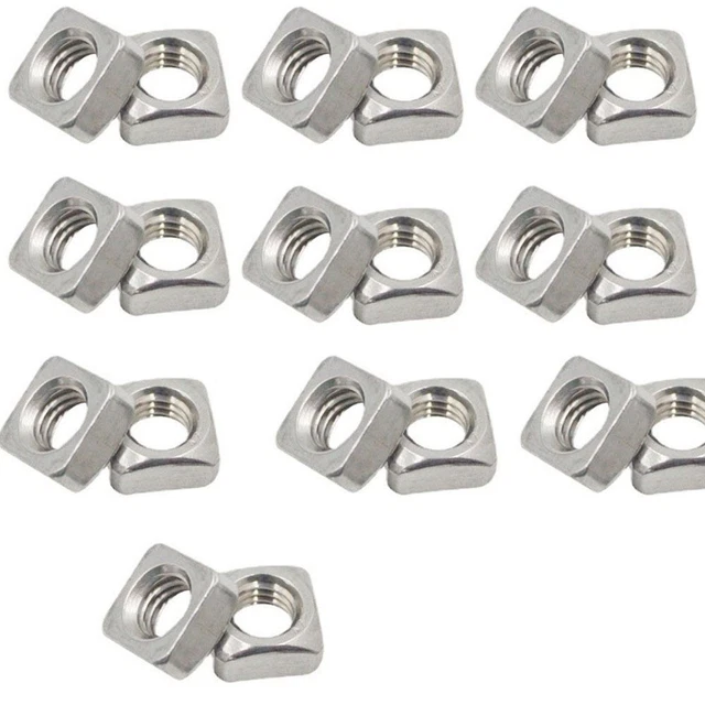 20PCS 304 Stainless Steel Square Nuts M6 Thread Assortment Kit  Home