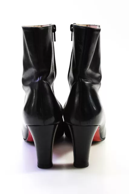 Christian Louboutin Womens Zipped Block Heels Ankle Boots Black Size EUR41 3