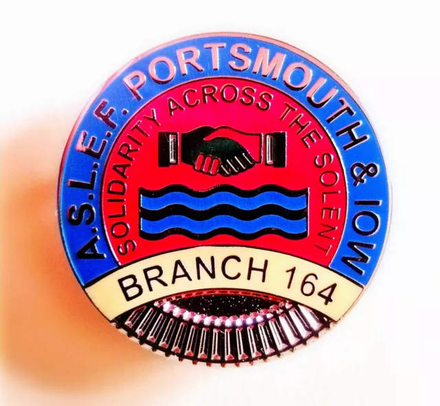 ASLEF Union Portsmouth & IOW Branch 2 Badges. Retired & Active Members.