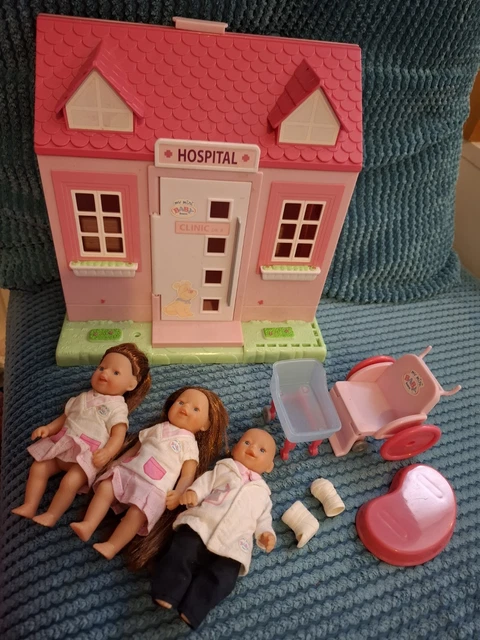 VINTAGE ZAPH CREATION Mini Baby Born World Hospital With Dolls