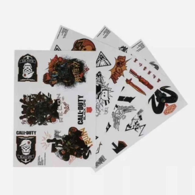 CALL OF DUTY Black Ops Gadget Decals Reusable Gaming Stickers COD Phone ...