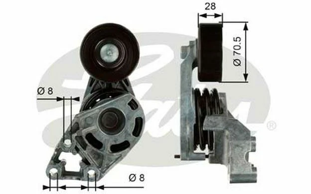 GATES Galet tendeur pour VOLKSWAGEN FOX POLO SEAT IBIZA T38472 - Mister Auto