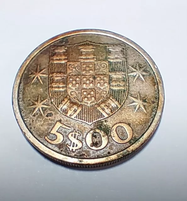 1965 PORTUGAL 5 Shield Coin Low Patina £10.82 - PicClick UK