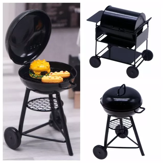 1/12 Scale Miniature BBQ Grill Iron Mini Barbecue Oven  Doll