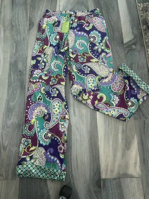 Vera Bradley Sleep Pants, Bright Paisley Print, Med,Lounge/Pajama Pants, NWT Vera Bradley Sleep Pants, Bright Paisley Print, Med,Lounge/Pajama Pants, NWT