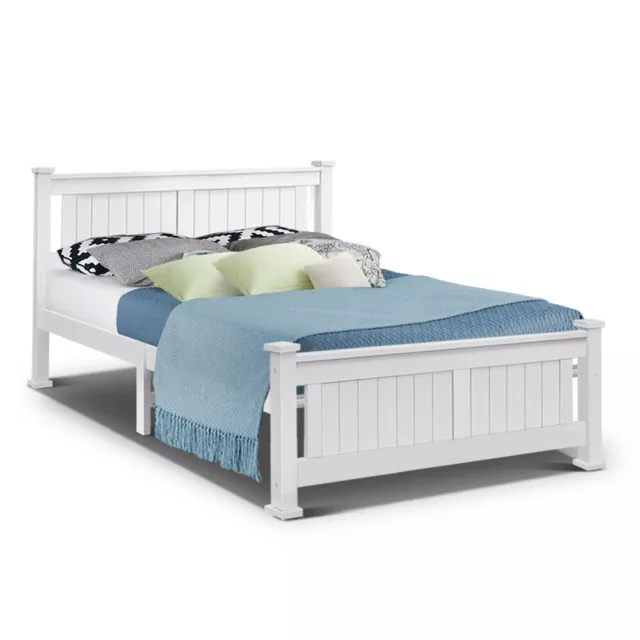 Artiss Bed Frame Queen Wooden Timber RIO Kids Adults Furniture Base Size