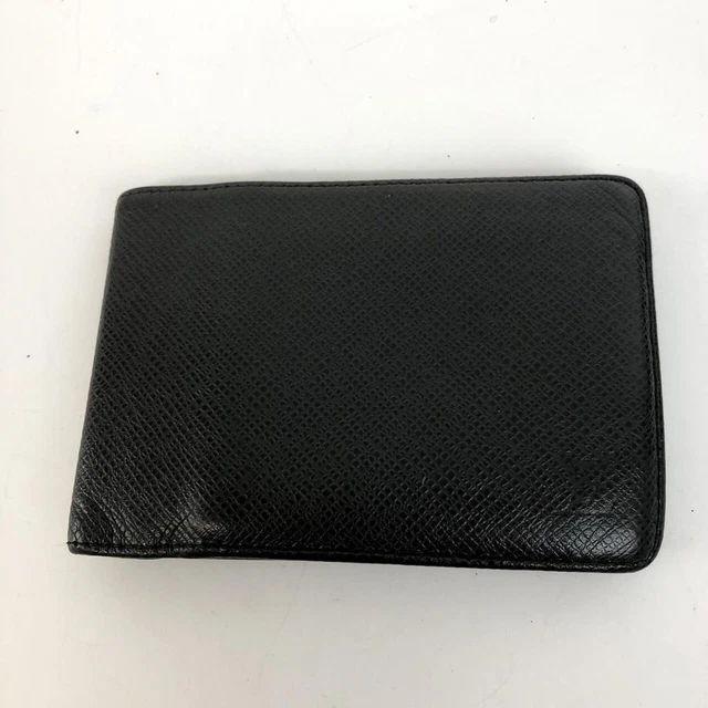 LOUIS VUITTON Louis Vuitton Taiga Bi Fold Wallet Black Men s Brand