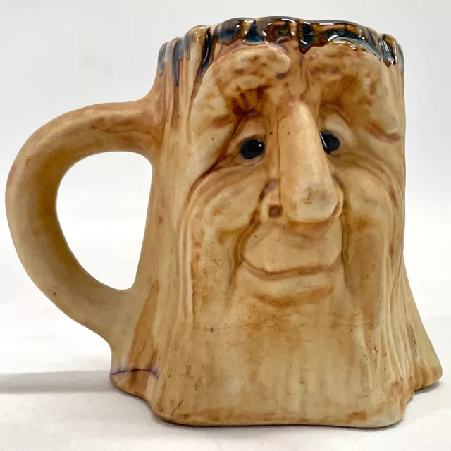 Ugly Face Pottery 3D Man With Mustache And Blue Eyes Mug – Mug Barista