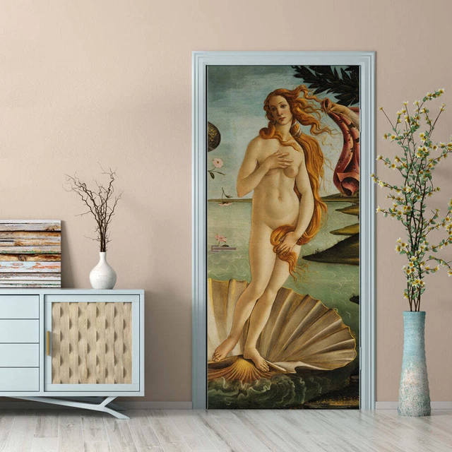 Decorazione adesiva Porta La nascita di Venere sticker lavabile pvc varie misure
