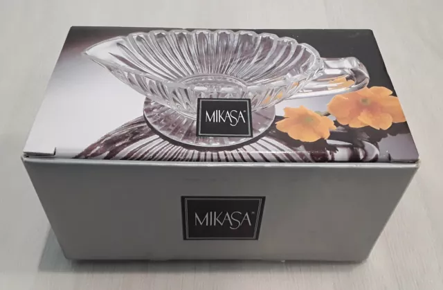 Mikasa Royal Suite Dressing/Sauce Gravy Boat 6" BRAND NEW IN BOX JAPAN CRYSTAL