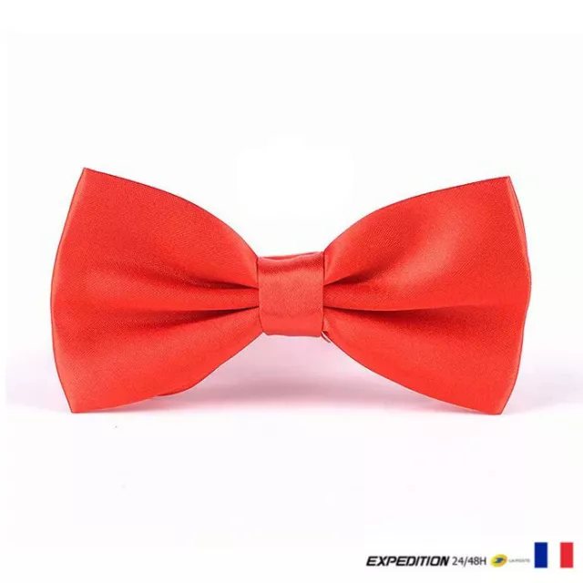 Noeud Papillon Homme mariage bapteme cérémonie couleur Rouge Red