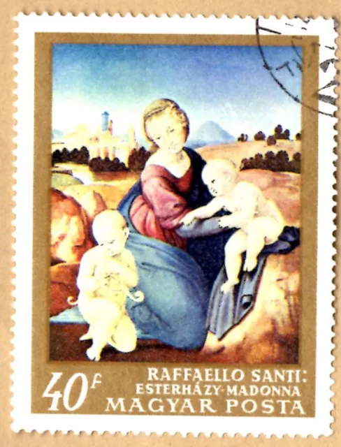 Briefmarke Ungarn, Bild von Raffaello Santi, 40f