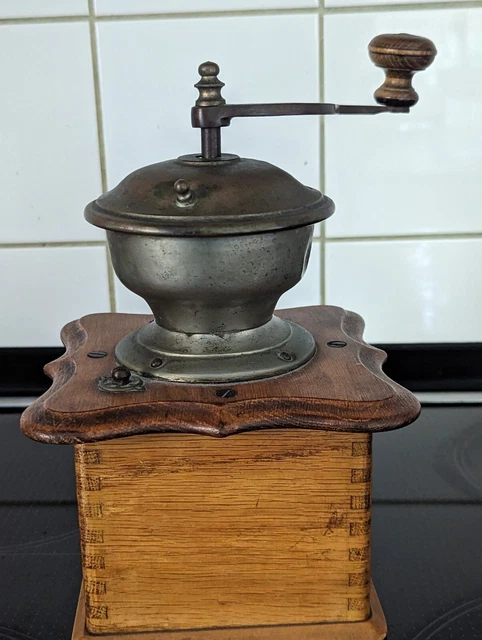 Alte Holz Kaffeemühle Vintage Leinbrock's 2