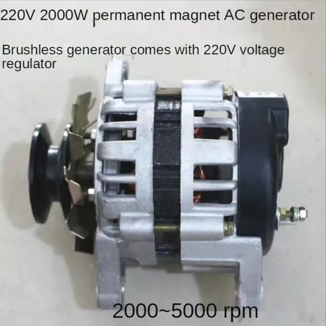 Polea generador de alta potencia imán permanente de CA sin escobillas tipo 800W 1300W 2000W