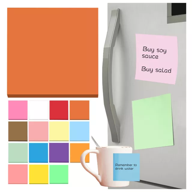 100 Sheets 3*3 Inch Colour Sticky Notes Self-Adhesive Note Papers Memo Removable