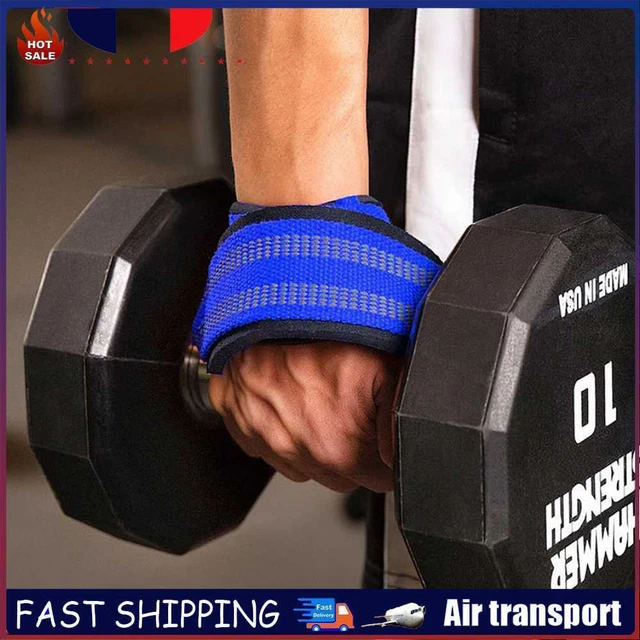 Figure 8 DeadLift Wrist Strap Antiskid for Bodybuilding Equipment (M Blue) ~