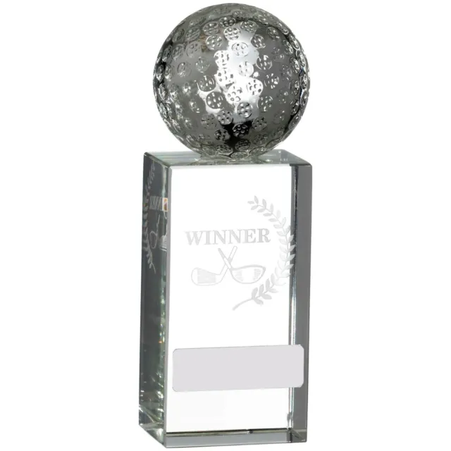 Golf Winner Optique Verre Cristal Balle Golfeur Trophée - Gratuit Gravure &