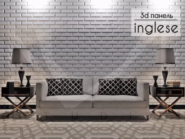 3D Wall Panels Mould *INGLESE* Decorative Stone. Plastic Form for Plaster Gypsum