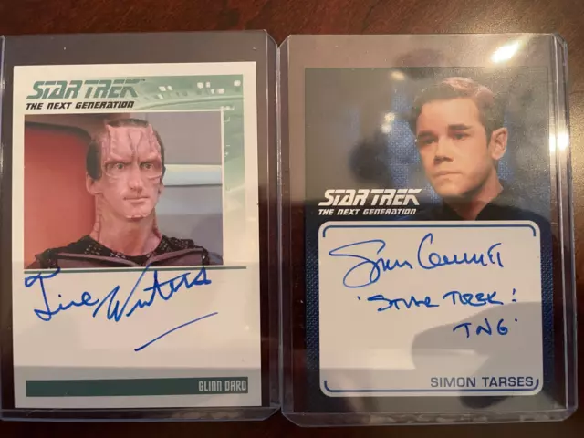 LOT BOX Star Trek: The Next Generation Autographs and Inscriptions Trading Cards