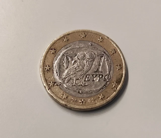 1 Euro Münze Eule Mit S Im Stern 1 EURO MÜNZE Griechenland 2002 Eule Fehlprägung mit S im Stern!!! EUR