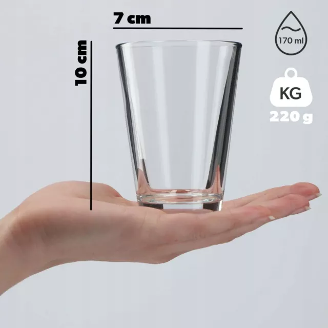 KADAX vasos para beber, vasos de cóctel de vidrio robusto, 4x170ml 3