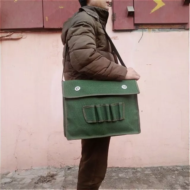 Vintage Canvas Army Green Shoulder Military Messenger Bag Haversack Travel New